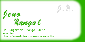 jeno mangol business card